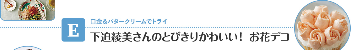【E】 下迫綾美さんのとびきりかわいい!お花デコ