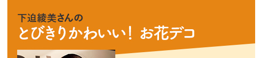 下迫綾美さんのとびきりかわいい！お花デコ