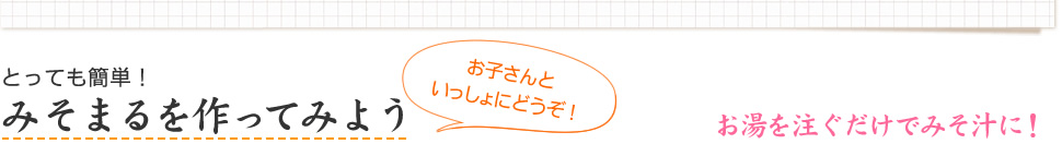 みそまるを作ってみよう！