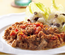 チキンとトマトのキーマカレー