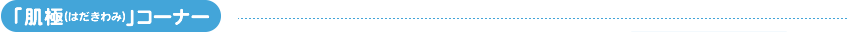 「肌極(はだきわみ)」コーナー