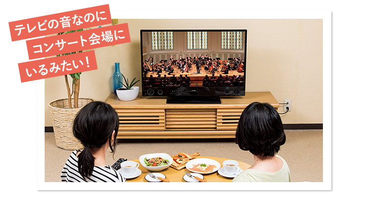テレビの音なのにコンサート会場にいるみたい