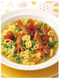キャベツとソーセージのスープ有機パスタ 日仏貿易株式会社