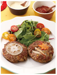 根菜ときのこのみそハンバーグ みそ健康づくり委員会