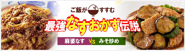 麻婆なす vs みそ炒め　ご飯がすすむ！ 最強なすおかず伝説