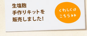 生塩麹手作りキットを販売しました！＞＞