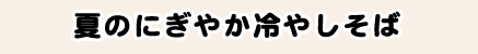 夏のにぎやか冷やしそば