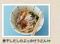 煮干しだしのぶっかけうどん ＞＞