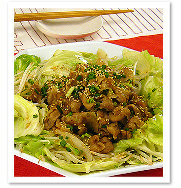 豚肉のジンギスカン風
