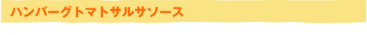 ハンバーグトマトサルサソース