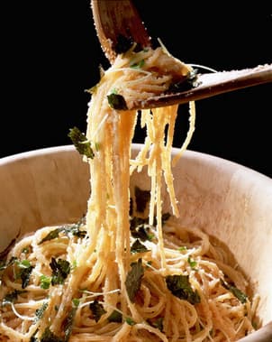 スパゲティのたらこバターペーストあえ