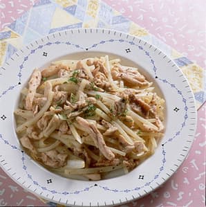 鶏肉とじゃがいものレモンマスタード炒め