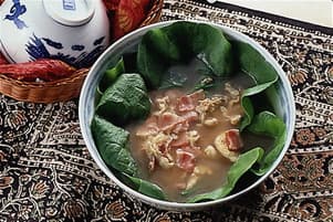 いり卵とサラダ菜のスープ
