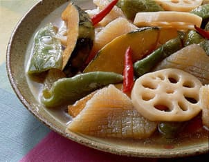 こんにゃくと野菜の南蛮風