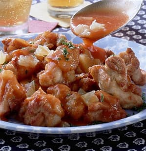 鶏のから揚げレモンあん