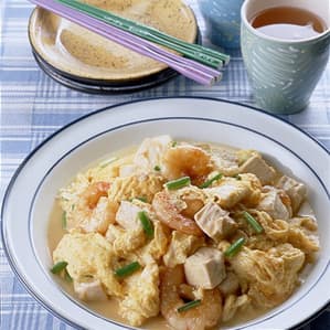 豆腐と卵の炒めもの