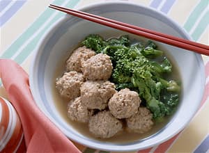 肉だんごと菜の花のあっさり煮