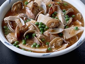 あさりと豆腐のスープ煮