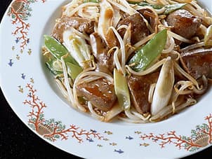豚レバーとねぎの炒めもの