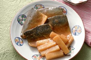 長いも入りのさっぱり味さばのみそ煮