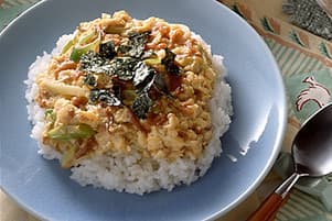 なめたけスクランブルご飯