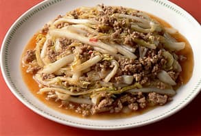 豚ひき肉と白菜のピリ辛炒め