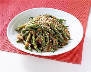 揚げいんげんのピリ辛みそ炒め
