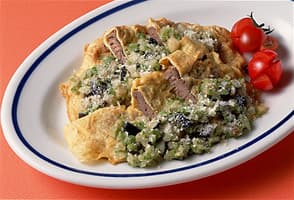牛ピカタの野菜添え