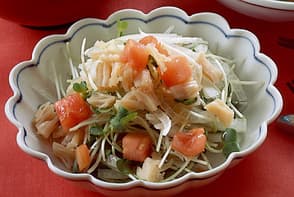 帆立てのさっぱりサラダ