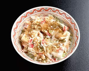 豆腐とかに、ザーサイのあったか蒸し