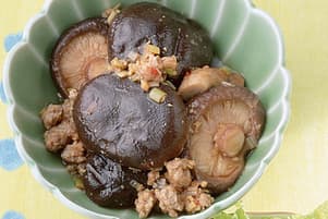 しいたけとひき肉のさっと煮