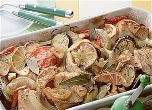 かじきと野菜のレモン風味焼き