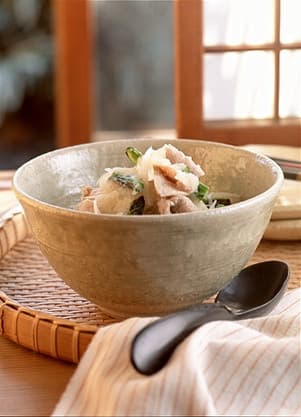 アスパラと豚しゃぶのおろしあえ