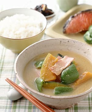 かぼちゃとベーコン汁