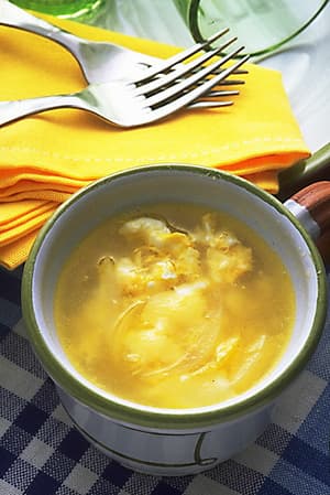 新玉ねぎのスープ