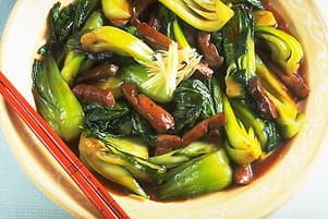 青梗菜と牛レバーのオイスターソース炒め