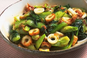 青梗菜とちくわのおかかあえ