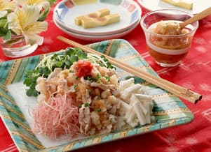冷しゃぶとやまといものおろしポン酢