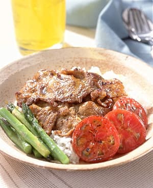 豚肉のカレーソテーご飯