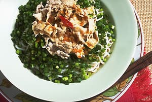 豚しゃぶとねぎの冷やむぎ