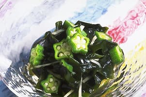 わかめとオクラの酢のもの