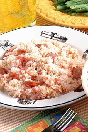 ウインナ入りトマトご飯