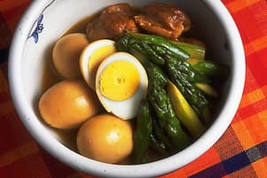 ゆで卵と鶏肉のしょうゆ煮