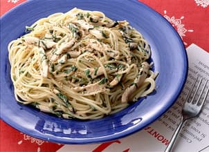 チキンと青じそのスパゲティ