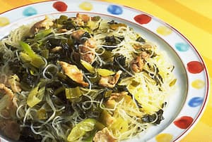 豚肉と高菜の焼きビーフン