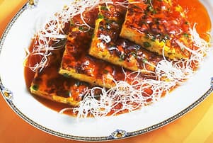 具だくさん卵焼き　甘酢あんかけ