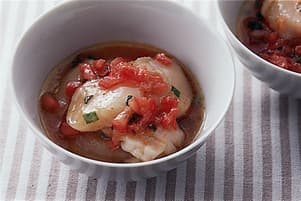 帆立てと青じそのトマトマリネ