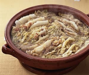 白菜と豚肉の辛子風味鍋