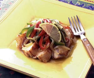 鶏もも肉のレモンソースがけ