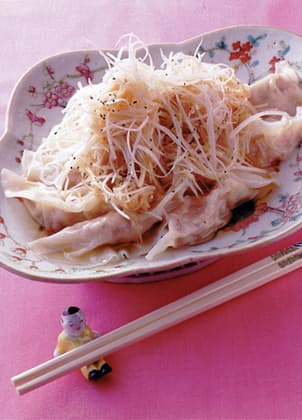 ねぎのせ鶏水餃子